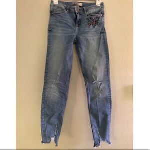 Zara basic denim with design size 2